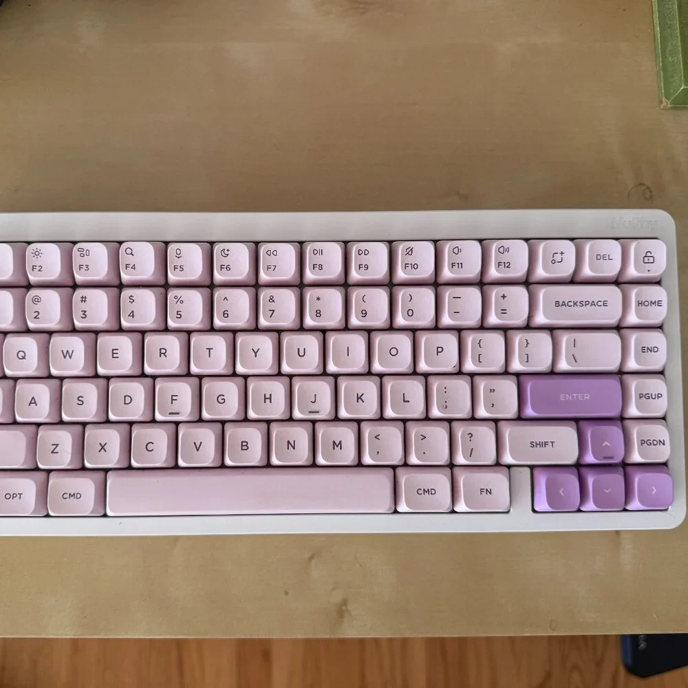 Nuphy Halo75 v1 modified - nuphy lemon switches and Gem mSA Lilac keycaps